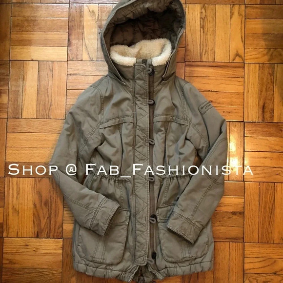 Abercrombie & Fitch Sherpa fleece Parka - Picture 3 of 9